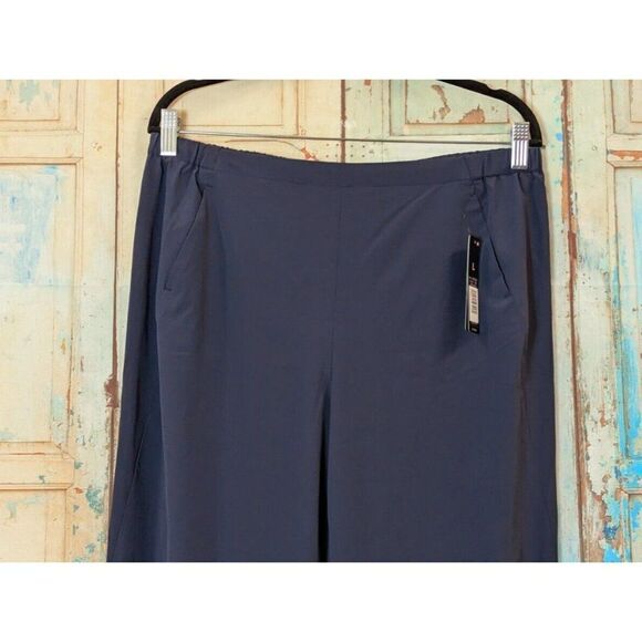 Tech Stretch By Nic + Zoe Womens Size L Dark Indigo 4-Way Stretch Ankle Pants - Picture 3 of 10